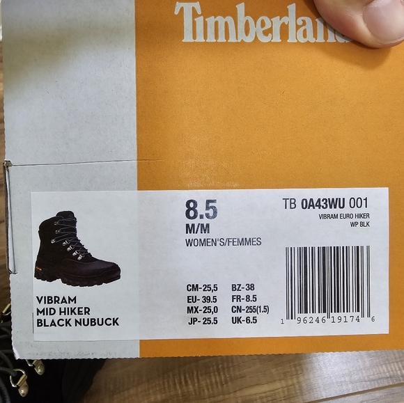 Timberland Vibram® Euro Waterproof Hiking Shoe, size US 8.5 - Picture 10 of 11